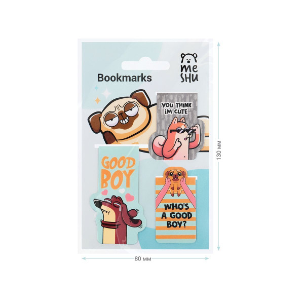 Закладки магнитные для книг 3 шт MESHU "Good boy" RE-MS_46731