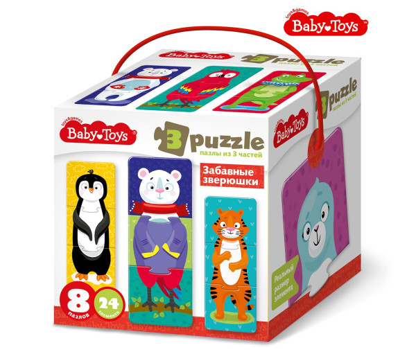 Пазл Baby Toys 24 maxi "Забавные зверюшки" KOR-04772
