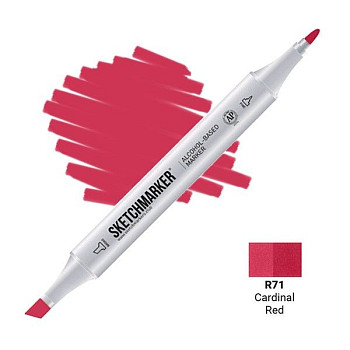Маркер SKETCHMARKER двухсторонний на спирт.основе R71 Красный кардинал MPSM-R71
