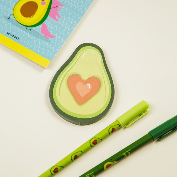 Самоклеящийся блок фигурный MESHU "Avocado" 50л, европодвес RE-MS_87651