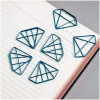 Скрепки фигурные 25 мм MESHU "Diamonds" 6 шт пакет с европодвесом RE-MS_41589