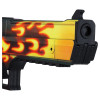 Пистолет деревянный ТРИ СОВЫ Desert Eagle, серия легендарный "Пламя" подложка ХДФ с европодвесом, термоусадка RE-ПД1ДЗ001