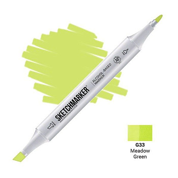Маркер SKETCHMARKER двухсторонний на спирт.основе G33 Зеленый луг MPSM-G33
