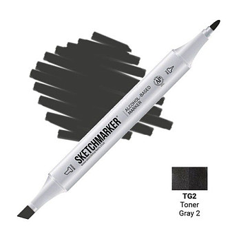 Маркер SKETCHMARKER двухсторонний на спирт.основе TG2 Тонированный серый 2 MPSM-TG2