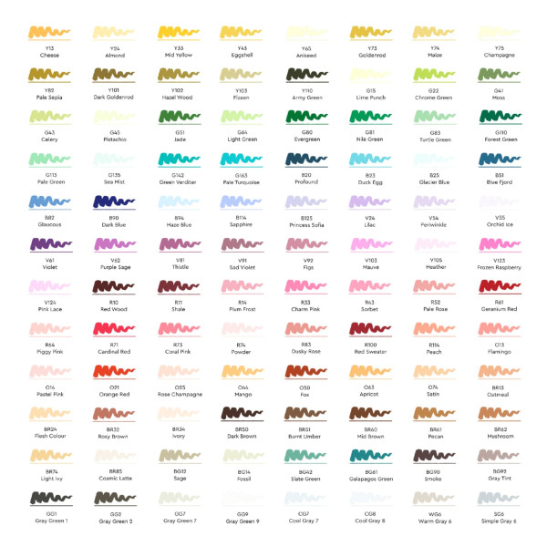 Набор маркеров SKETCHMARKER Brush 2 96 шт пластик.бокс MPSMB-96SET2