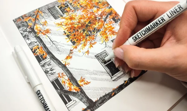 Набор ручек капиллярных (линеров) SKETCHMARKER 2 шт (0.05, 0.1 мм) черные MPSML-00501