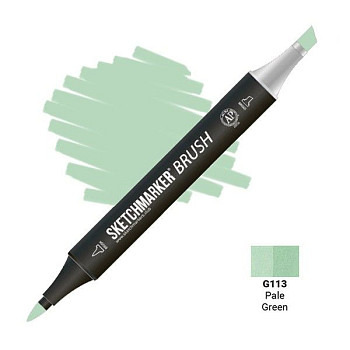 Маркер SKETCHMARKER Brush двухсторонний на спирт.основе G113 Бледно зеленый MPSMB-G113