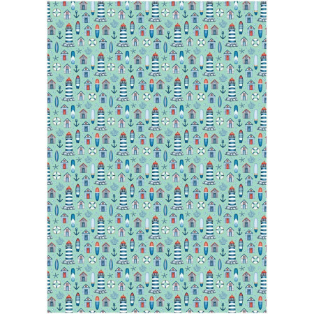 Упаковочная бумага глянцевая MESHU "Мир техники" 1л. 70 x 100 см 80 г/м2, ассорти RE-MS_53488