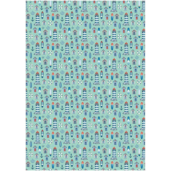 Упаковочная бумага глянцевая MESHU "Мир техники" 1л. 70 x 100 см 80 г/м2, ассорти RE-MS_53488