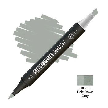 Маркер SKETCHMARKER Brush двухсторонний на спирт.основе BG33 Бледно-серый рассвет MPSMB-BG33