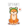 Значок акриловый MESHU "Cute dog" 2 x 3.5 см, прямая УФ-печать RE-MS_47424