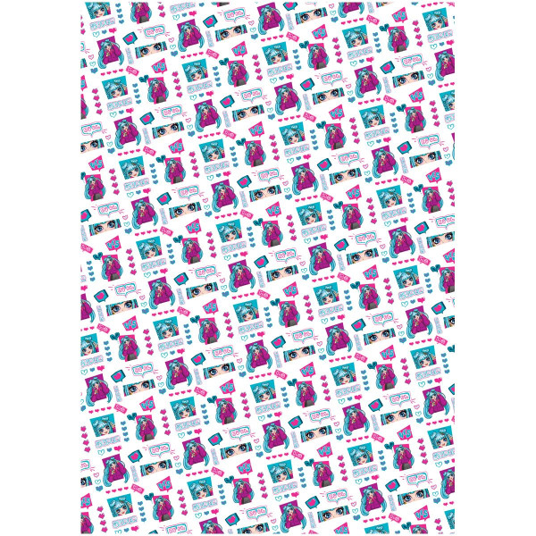 Упаковочная бумага глянцевая MESHU "Super cool" 1л. 70 x 100 см 80 г/м2 RE-MS_53460