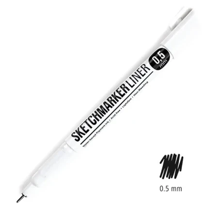 Ручка капиллярная (линер) SKETCHMARKER 0.5 мм черный MPSML-05