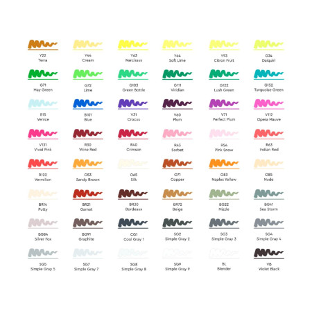 Набор маркеров SKETCHMARKER Brush Pop Art style 48 шт + пластиковый бокс MPSMB-48POPART