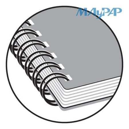 Скетчбук MayArt 110 г/м2 A4+ 297 x 223 мм 60 л, экстрабелые листы, пласт. обложка, на гребне MA00012