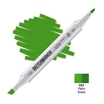 Маркер SKETCHMARKER двухсторонний на спирт.основе G61 Зеленая пальма MPSM-G61
