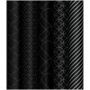 Упаковочная бумага глянцевая MESHU "Pattern on black" 1л. 70 x 100 см 80 г/м2, ассорти RE-MS_53487