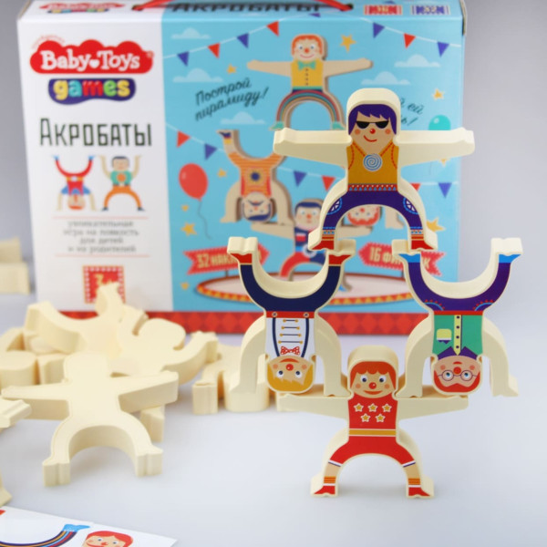 Настольная игра: Baby Toys "Акробаты", 16 элементов KOR-04331