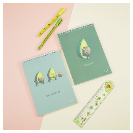 Блокнот А5 60л. на гребне MESHU "Avocadreams", пластиковая обложка RE-MS_48667