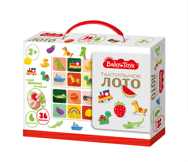 Лото Baby Toys "Тактильное" 36 деревянных фишек, 3+ KOR-04813