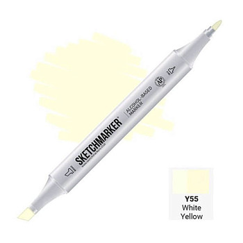 Маркер SKETCHMARKER двухсторонний на спирт.основе Y55 Бело-жёлтый MPSM-Y55
