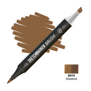 Маркер SKETCHMARKER Brush двухсторонний на спирт.основе BR70 Каштан MPSMB-BR70