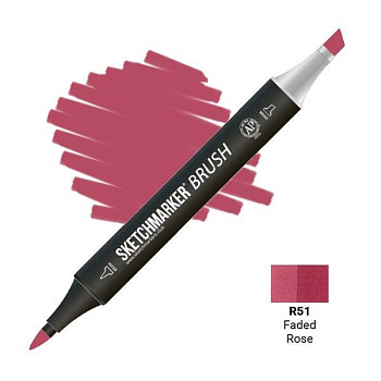 Маркер SKETCHMARKER Brush двухсторонний на спирт.основе R51 Увядшая роза MPSMB-R51