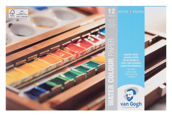Альбом для акварели VAN GOGH 300 г/м2 13.5 x 21 см 12 л, Фин, склейка по 1 стороне MP94171321