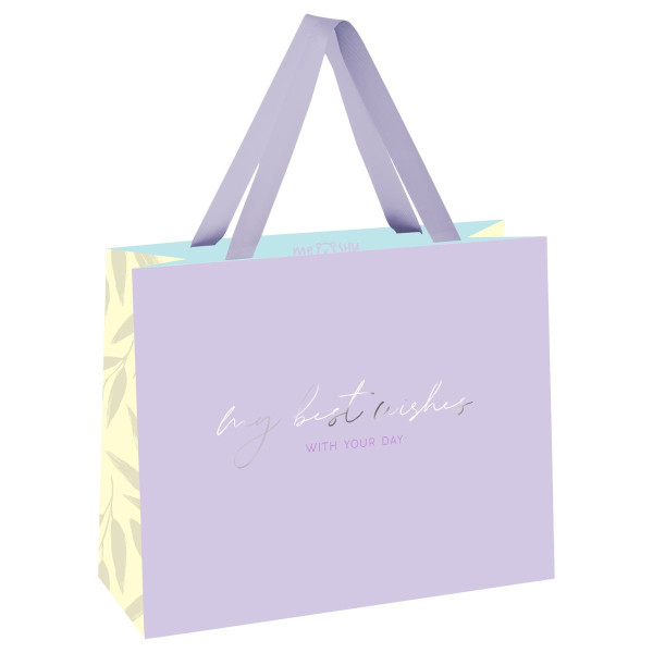 Пакет подарочный 32*26*12см MESHU "Lavender color", отд. фольгой, матовая ламинация RE-MS_52001