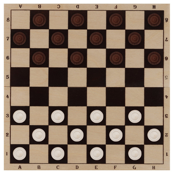 Шашки ТРИ СОВЫ деревянные с деревянной доской 29 x 29 см RE-НИ_46629