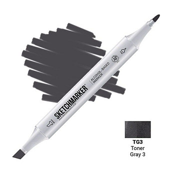 Маркер SKETCHMARKER двухсторонний на спирт.основе TG3 Тонированный серый 3 MPSM-TG3