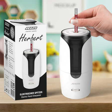 Точилка электрическая JOLLY Herbert для карандашей разных форм d 6-12 мм CR9285-0005