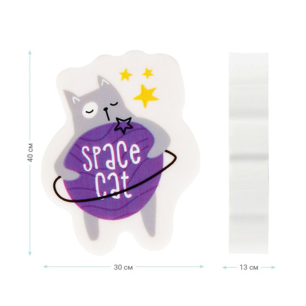 Ластик MESHU "Space Cat" фигурный 40 x 30 x 13 мм, термопластичная резина RE-MS_45592