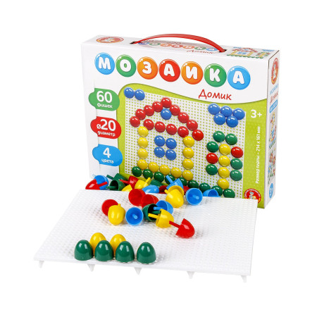 Мозаика Baby Toys "Домик" 60 элементов, 3+ KOR-02210