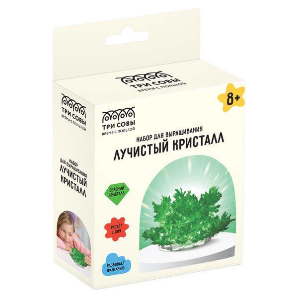 Набор для выращивания кристаллов ТРИ СОВЫ "Лучистый" зеленый RE-ВКл_48897