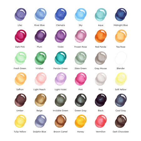 Набор акварельных маркеров SKETCHMARKER Aqua Balloons 36 цв MPSMA-36BALL
