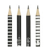 Карандаш ч/г MESHU "Black&white" HB заточенный, с печатью, с ластиком, ассорти RE-MS_47220